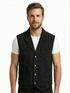 Men Chris French Lapel Real Suede Leather Vest Style - 629
