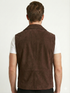 Men Chris French Lapel Real Suede Leather Vest Style - 629