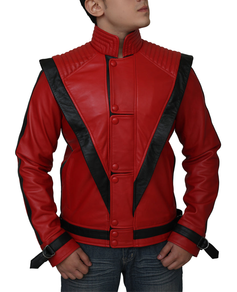 Michael Jackson Thriller Real Red Leather Jacket