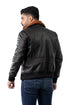 G-1 Navy Distress Black Bomber Leather Jacket