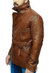Men Eddie Biker 3/4 Length Real Leather Coat Style - 412