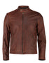 Men Alex Cafe Racer Brown Real Leather Jacket Style - 777