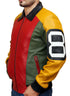 Men Seinfeld Michael Hoban 8 ball Bomber Jacket Real Leather Style - 396