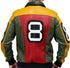 Men Seinfeld Michael Hoban 8 ball Bomber Jacket Real Leather Style - 396