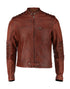 Men A-Fly Cafe Racer Brown Real Leather Jacket Style - 310