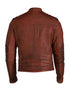 Men A-Fly Cafe Racer Brown Real Leather Jacket Style - 310