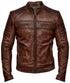 Men Cafe Racer Biker Real Leather Jacket Style - 298