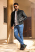 Men Betler Distress Black Real Leather Jacket Style - 852