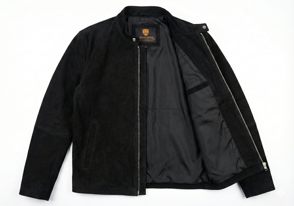 Men JB Suede Biker Leather Jacket Style - 95