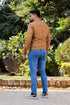 Men Brent Biker Real Leather Jacket Style - 873