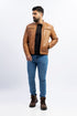 Men Brent Biker Real Leather Jacket Style - 873