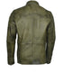 Men Chalk Olive Green lamb Skin Soft Leather Shirt Style - 643