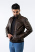 Men Collegan Waxed Brown Buffalo Real Leather Jacket Style - 905