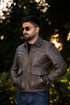 Men Collegan Black Cracker Real Leather Jacket Style - 905