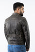 Men Collegan Black Cracker Real Leather Jacket Style - 905