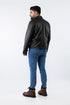 Men Collegan Distress Black Real Leather Jacket Style - 905