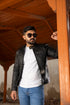 Men Contraband Distress Brown Real Leather Jacket Style - 45