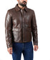 Men Raiders of The Lost Indiana Jacket Vintage Brown Distressed Leather Harrison Jacket Style - 998