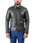 Men YRTC Biker Cafe Racer Leather Jacket Style - 957