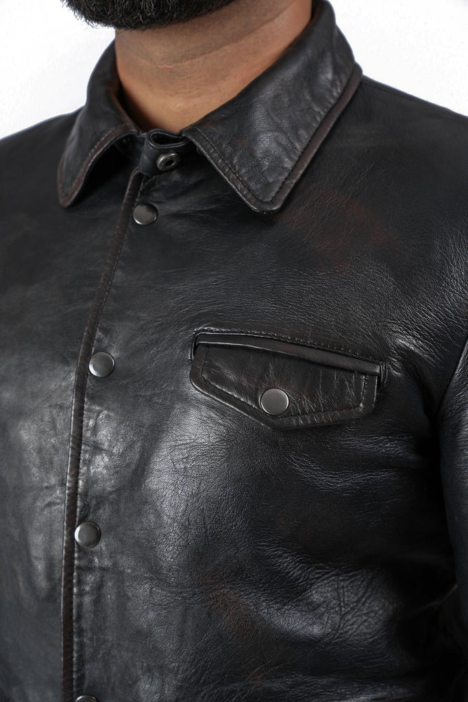 Men YRTC Biker Cafe Racer Leather Jacket Style - 957