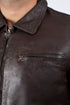 Men Collegan Waxed Brown Real Leather Jacket Style - 905