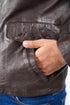 Men Collegan Waxed Brown Real Leather Jacket Style - 905