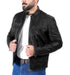 Men FNR Distress Black Biker Real Leather Jacket Style - 705