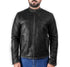Men FNR Distress Black Biker Real Leather Jacket Style - 705