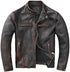 Men FNR Distress Black Biker Real Leather Jacket Style - 705