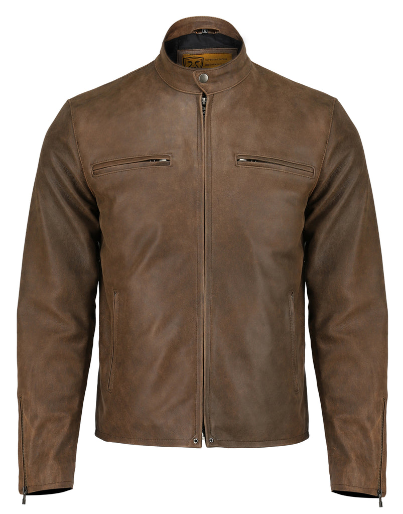 Men FNR Biker Real Leather Jacket Style - 705