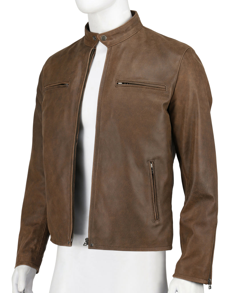 Men FNR Biker Real Leather Jacket Style - 705