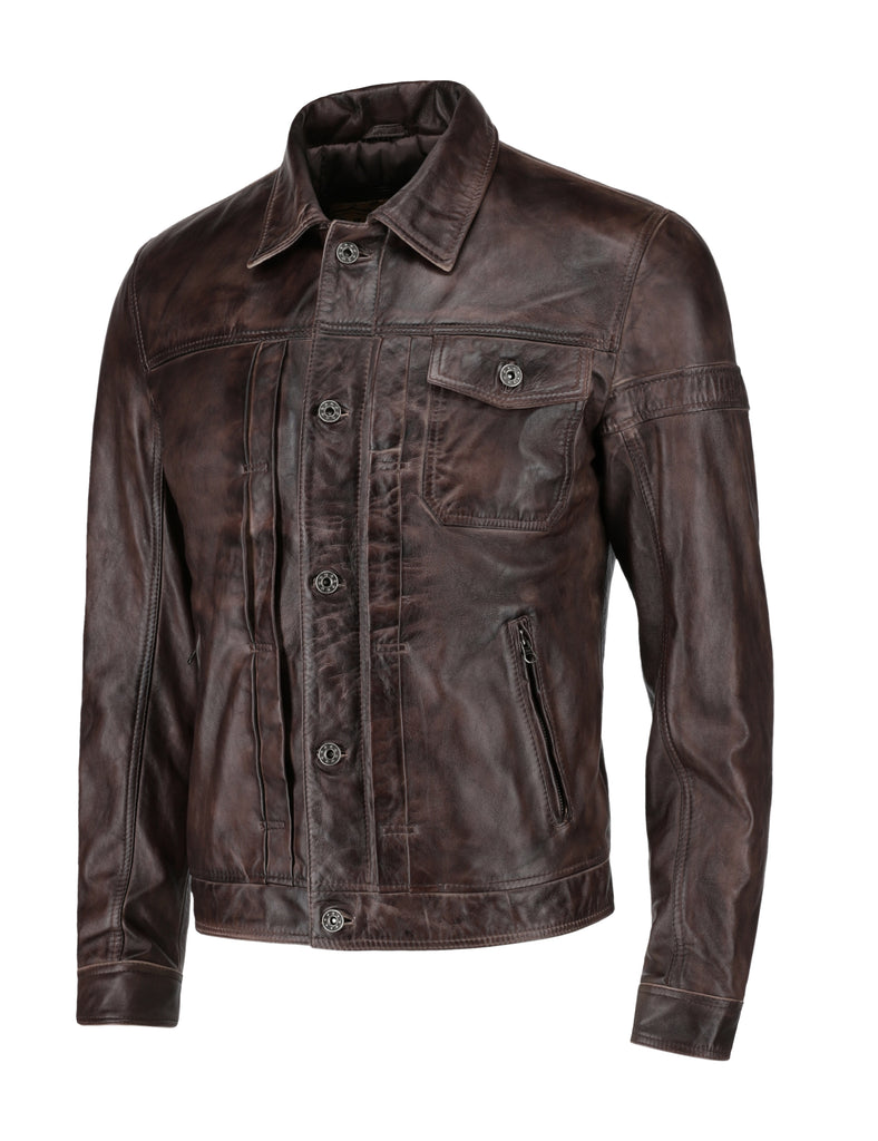 Men Falcon Real Leather Trucker Style - 885