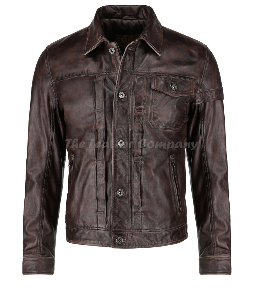 Men Falcon Real Leather Trucker Style - 885