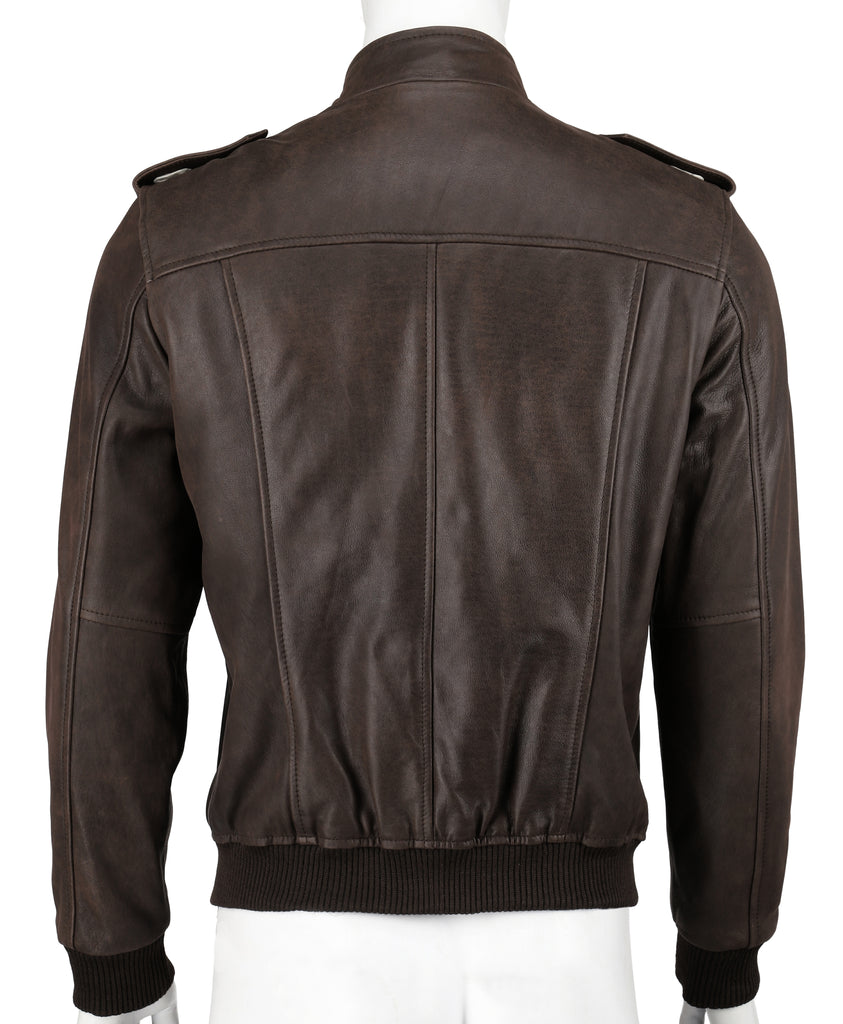 Men Favor Bomber Real Leather Jacket Style - 849