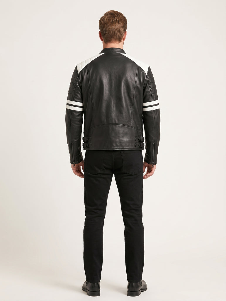 Men Fight Club Biker Real Leather Jacket Style - 72