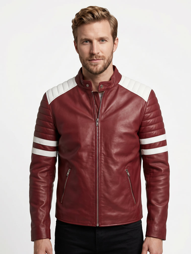 Men Fight Club Ultimate Real Leather Jacket Style - 1211