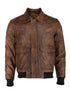 G-1 Navy Flight Brown Distress Bomber Leather Jacket