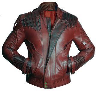 Men Guardians of the Galaxy 2 Star Lord Chris Pratt Real Leather Jacket Style - 416
