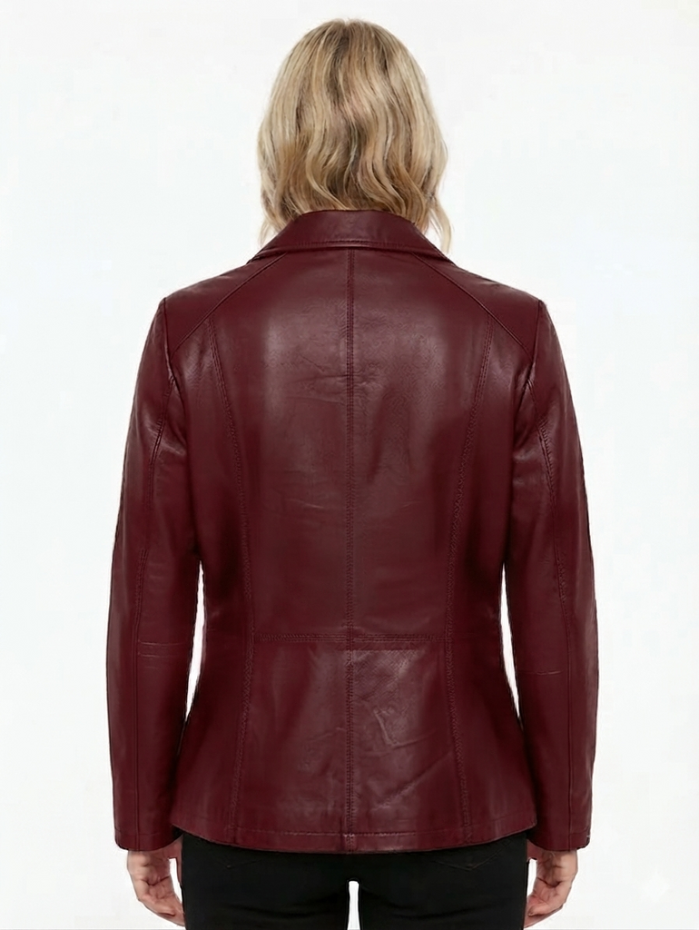 Women JM3 Real Leather Classic Biker Jacket Soft Lambskin Style - 1187