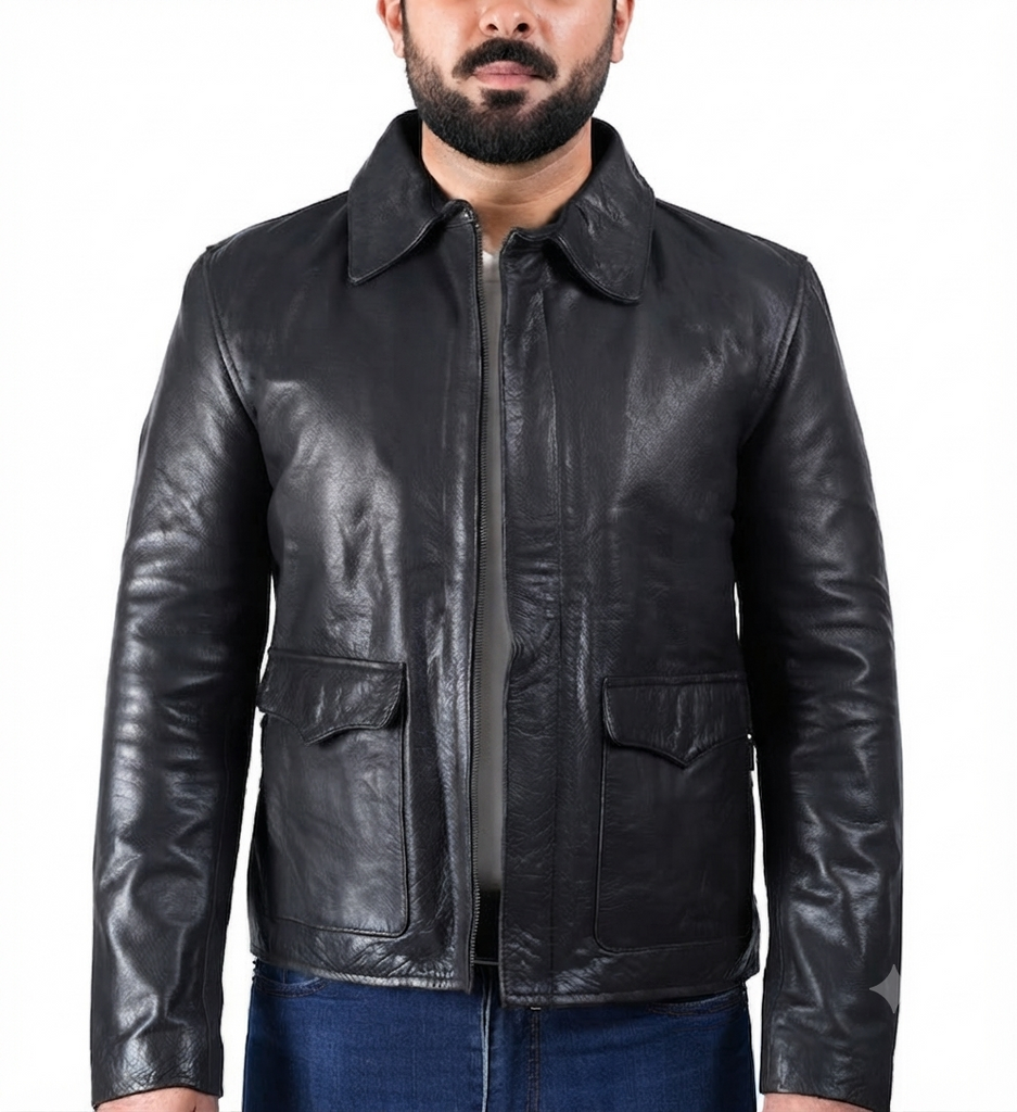 Men Raiders of The Lost Indiana Jacket Vintage Brown Distressed Leather Harrison Jacket Style - 998