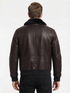 Men G-1 Navy Bomber Real Leather Jacket with Removable Fur Style 576-B