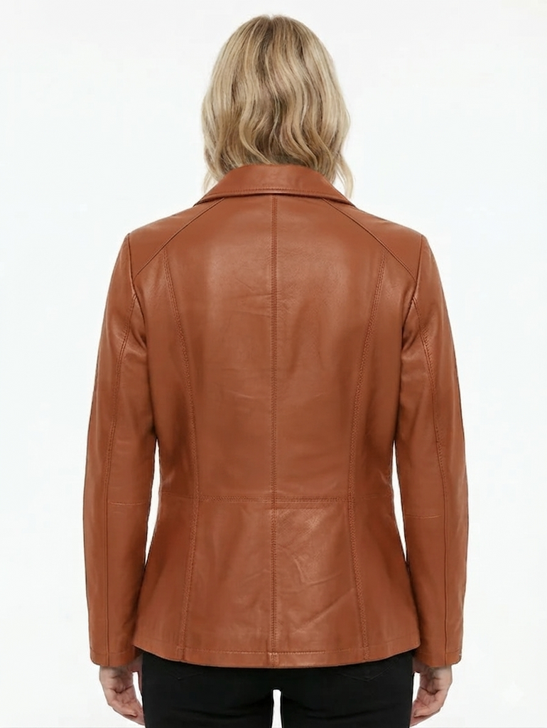 Women JM3 Real Leather Classic Biker Jacket Soft Lambskin Style - 1187