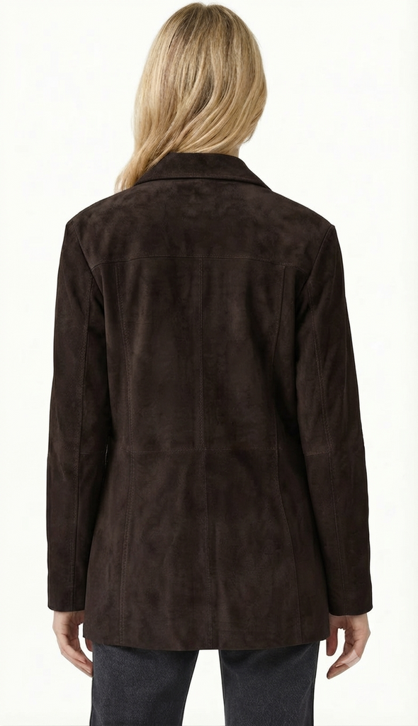 Women Victoria Oversize Coat Blazer Suede Leather - Premium luxury with style - 1062