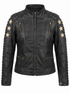 Women RVS Real Leather Biker Jacket Distress Soft Lambskin Style - 446