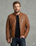 Men ABD Cafe Racer Biker Leather Jacket Style - 706