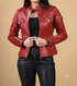 Women MK Real Leather Biker Quilted Jacket Soft Lambskin Style - 503