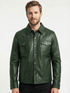 Men TF Real Leather Shirt Style Leather Jacket - 1154 black