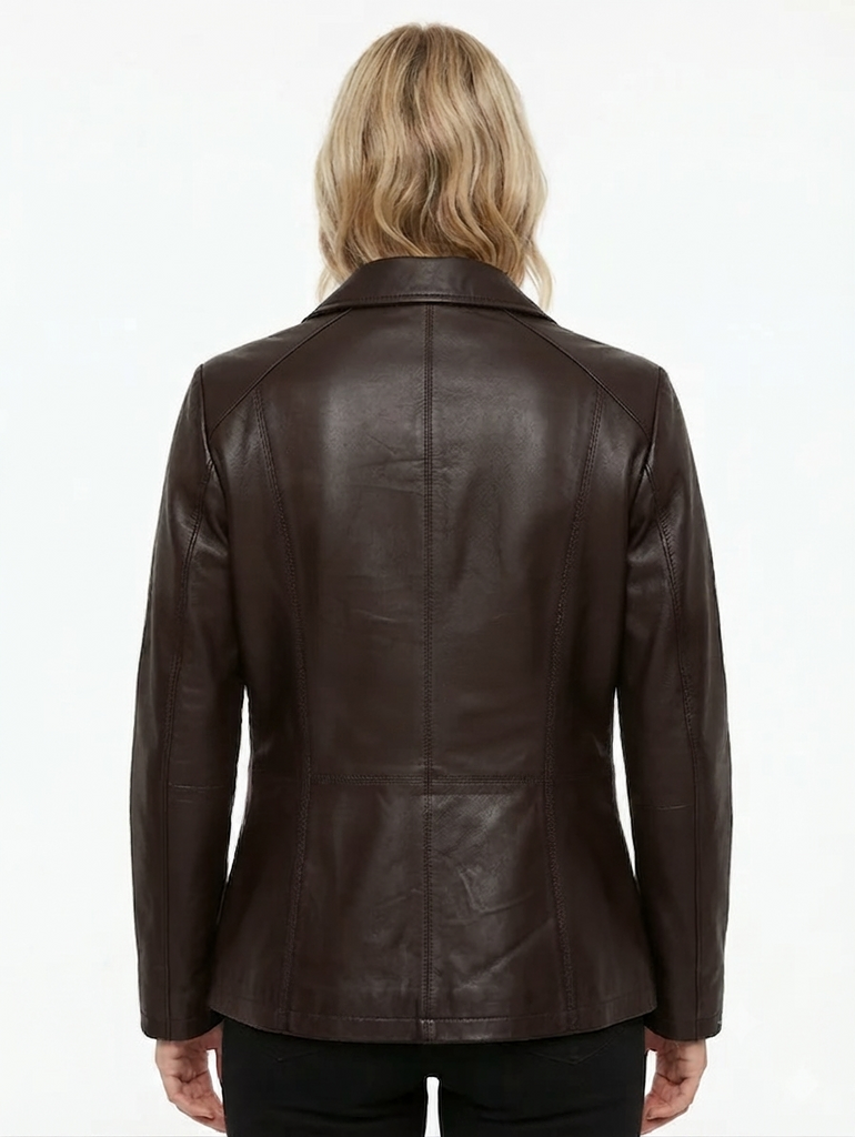 Women JM3 Real Leather Classic Biker Jacket Soft Lambskin Style - 1187