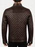 Men GW2 Biker Cafe Racer Dimond Quilted Leather Jacket Style - 786