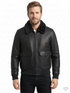 Men G-1 Navy Bomber Real Leather Jacket with Removable Fur Style 576-B